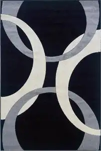 Linon Black Patterned Hilo Rug Product Image