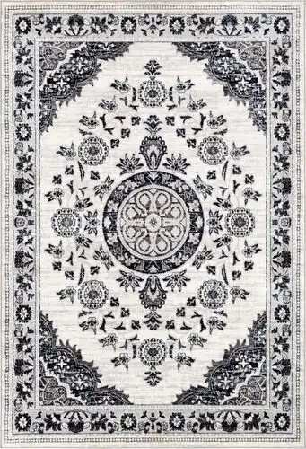Surya Wanderlust WNL-2300 Silver Gray Synthetic Traditional Rug Product Image