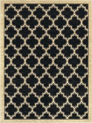 Modern Loom Yazd 2816 Black Abstract Rug Product Image