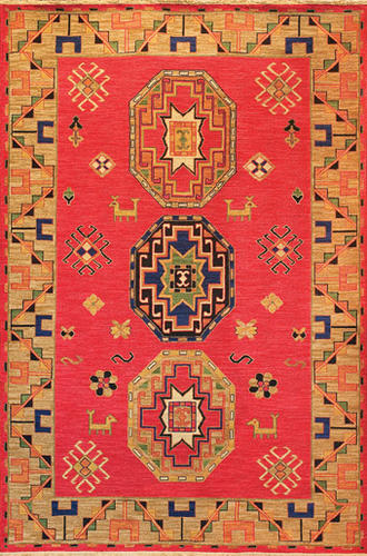 Tibet Rug Company Kazak 4 Red Hand Knotted Tibetan Wool Rug Product Image