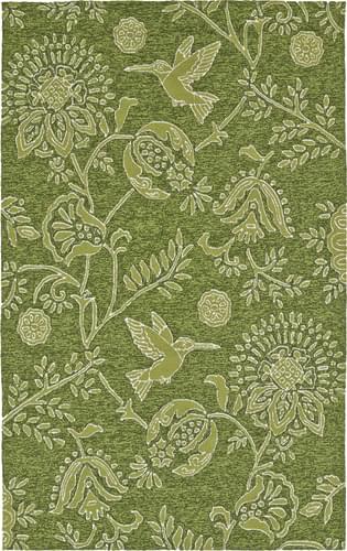 Modern Loom Yunque Green Outdoor Floral Contemporary Rug Product Image
