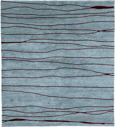 Radiate Waves Wool Hand Knotted Tibetan Rug Product Image