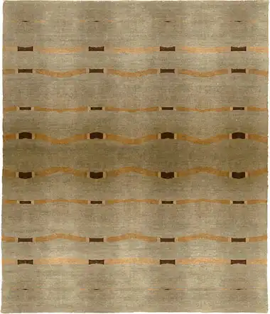 Zinc Highland Silk Wool Hand Knotted Tibetan Rug Product Image