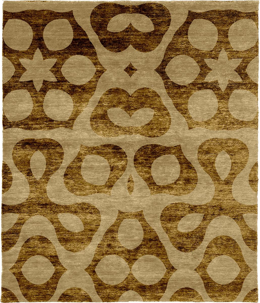Wadalite Hand Knotted Rug, Gold, Yellow, Pattern