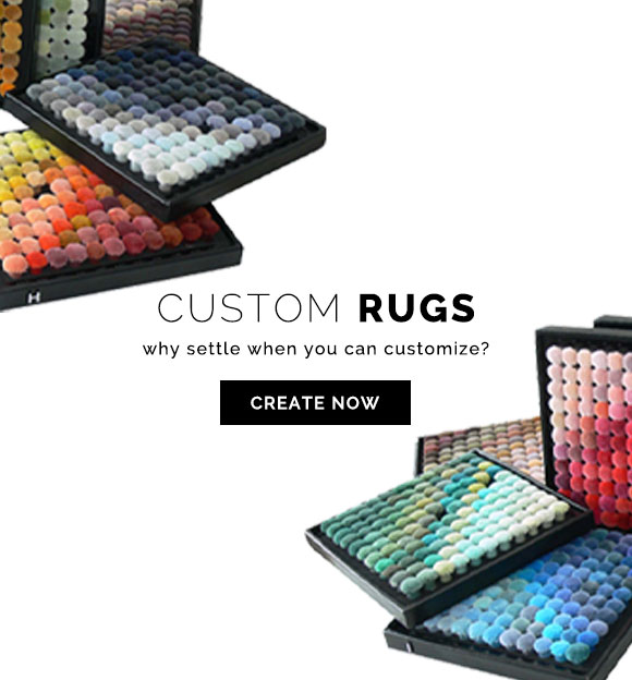 Custom rug program: any size, any shape, any color; why settle when you can customize? Create now
