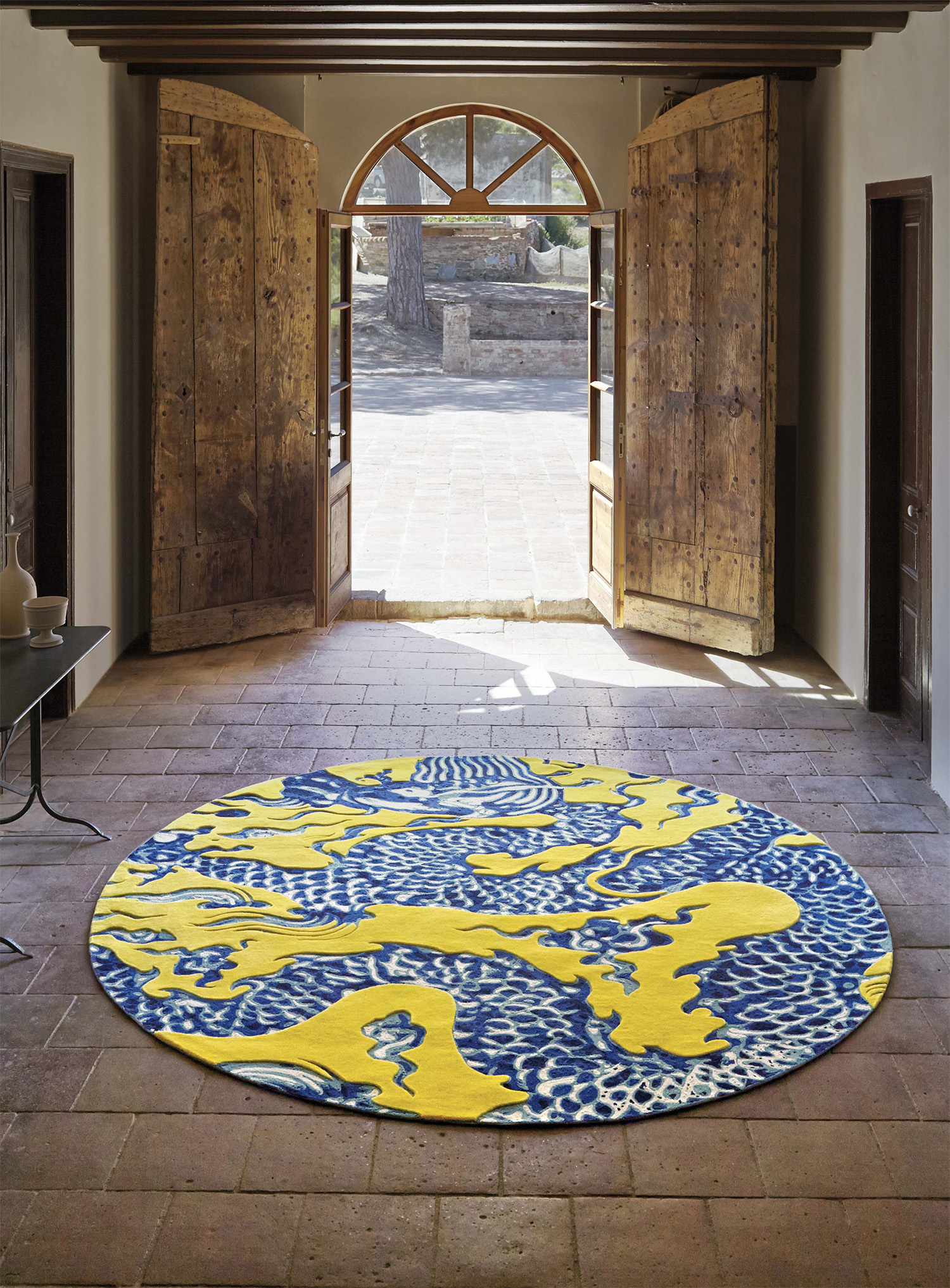 Gandia Blasco Blue China Rug Yellow Product Image