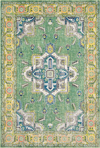 Surya Aura Silk ASK-2313 Lime Synthetic Traditional Rug Product Image