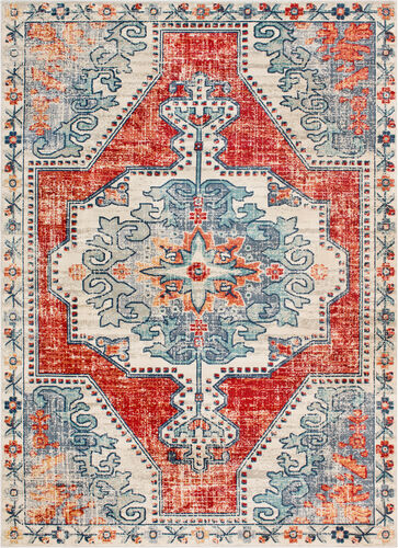 Surya Bohemian BOM-2300 Bright Red Transitional Abstract Rug Product Image