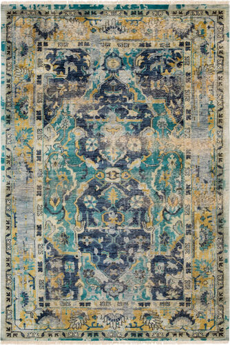 Surya Festival FVL-1001 Navy Transitional Bordered Rug Product Image