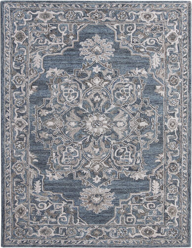 Modern Loom Vestige Blue Hand Tufted Silk Rug Product Image