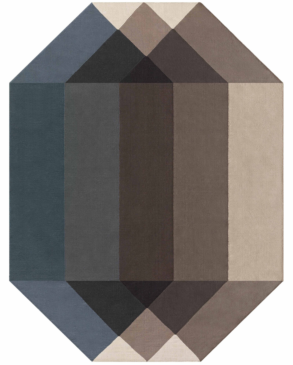 Gandia Blasco Diamond Rug Blue Brown Product Image