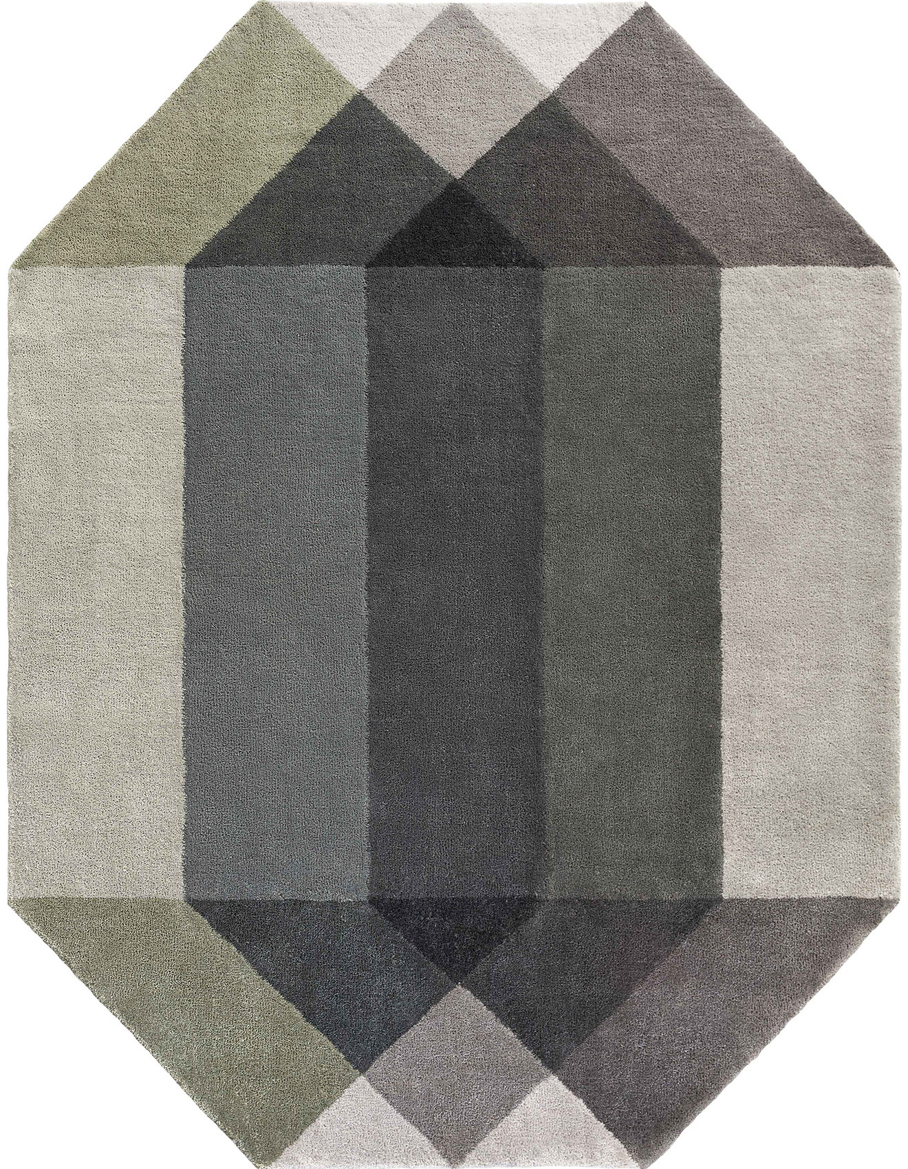 Gandia Blasco Diamond Rug Green Gray Product Image