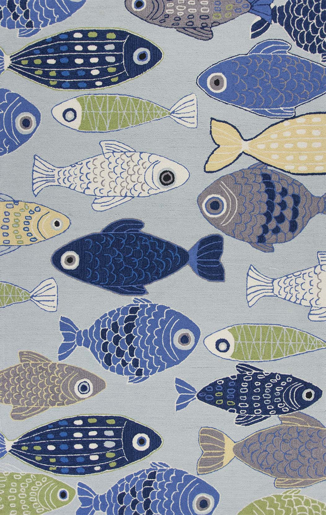 Sonesta 2010 Lt Blue Sea Of Fish Area Rug Product Image