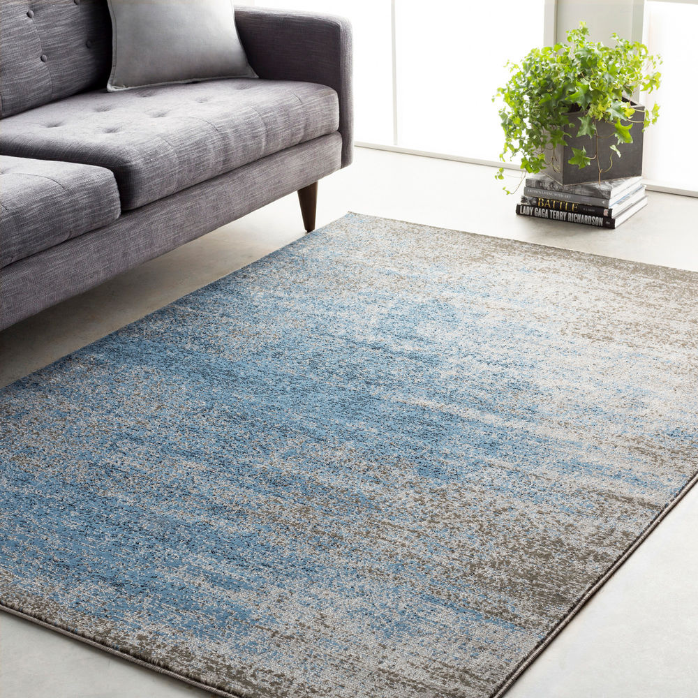 Surya Amadeo ADO-1010 Denim Abstract Synthetic Rug from the Modern Rug ...