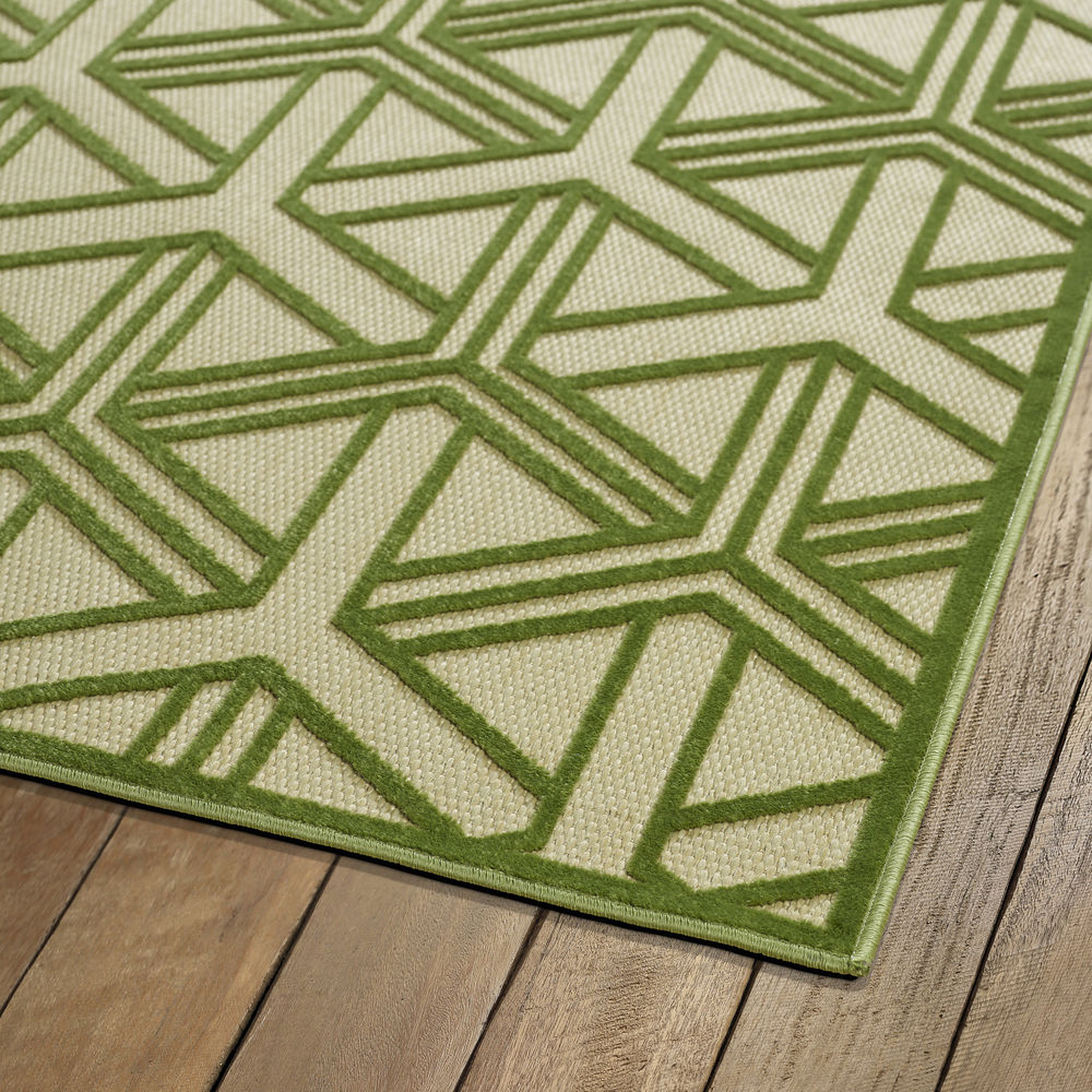 Modern Loom Fresh Air Green Outdoor Patterned Modern Rug 3 from the